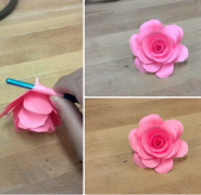母亲节这一朵diy自制玫瑰花给妈妈,手工折纸玫瑰花